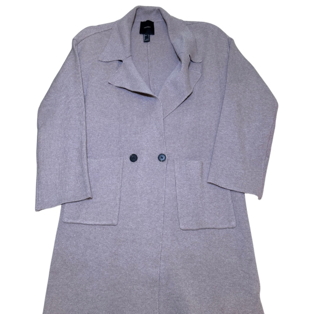 Chic Lightweight Trench- Style Coat - Soft Lavender Gray